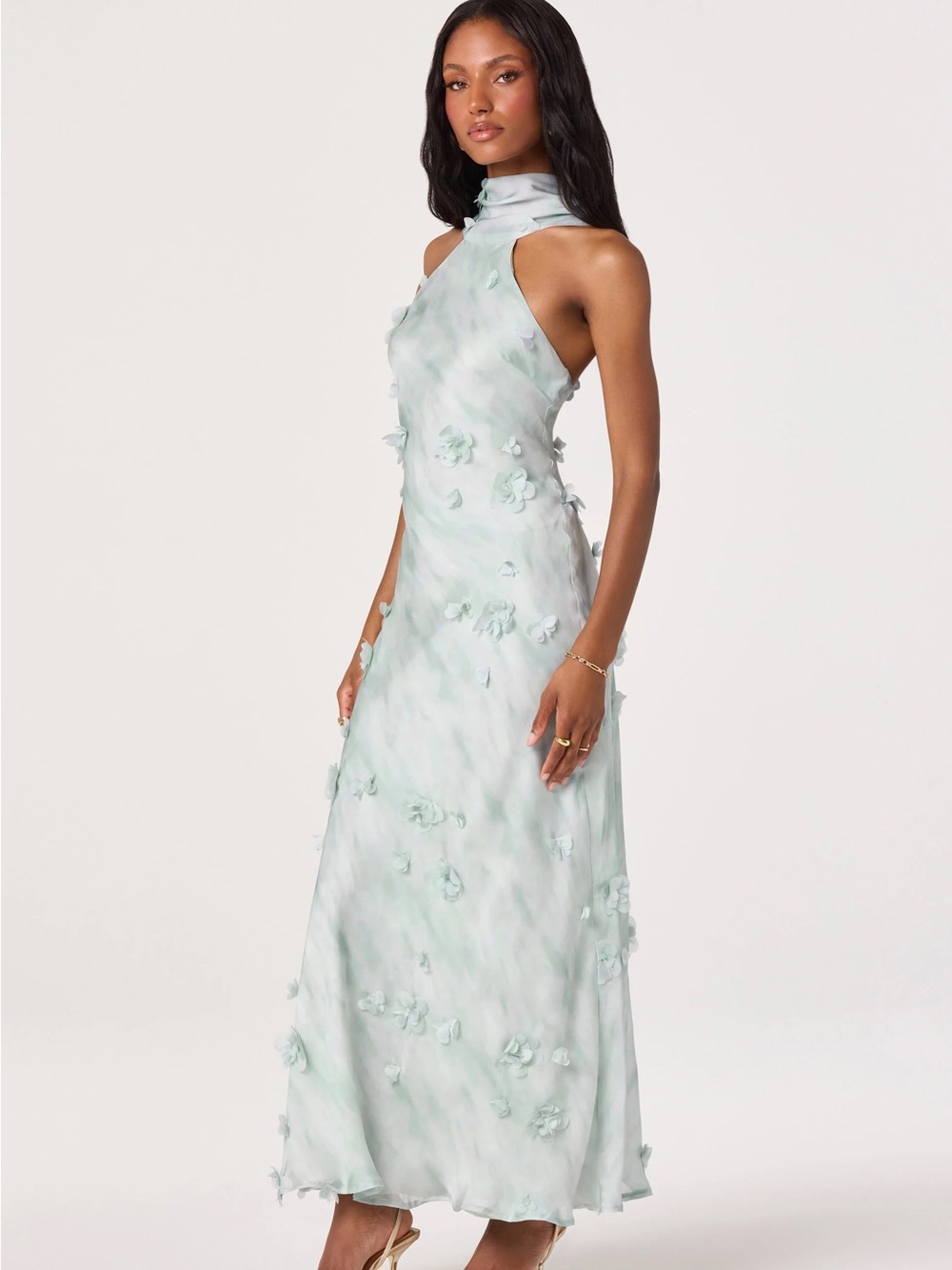 NWT: Astr The Label 3D Floral Maxi Dress - Picture 2 of 4